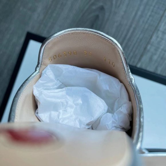 🎄Gucci🎄Glitter Silver Princetown Loafer - Picture 6 of 12